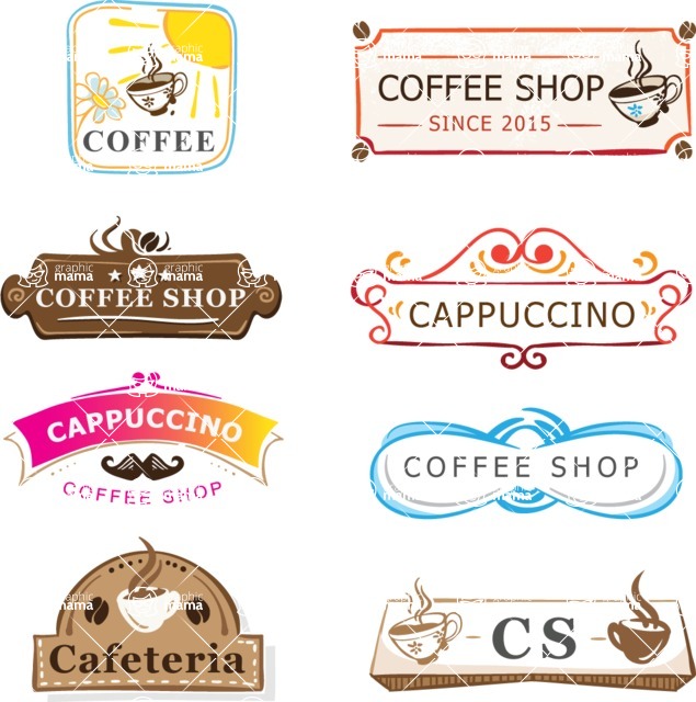 Vector Hand Drawn Elements Mega Bundle - Hand Drawn Logo Templates Pre-made Vector Design Set